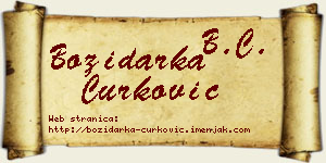 Božidarka Ćurković vizit kartica